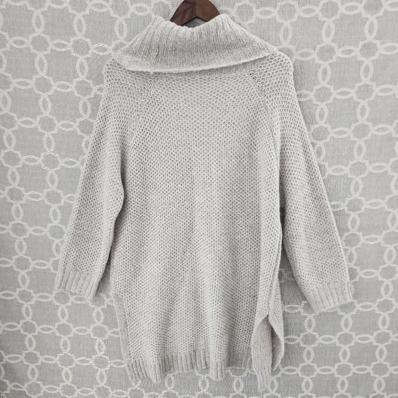 DKNYC Wool Mohair Blend Cowl Neck Slouchy Knit Sweater Women's M Overzied - Picture 4 of 8